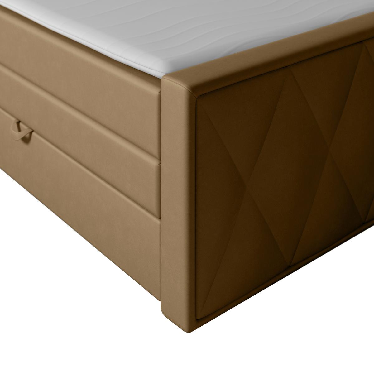 Boxspringbett Porto ca. 180x200 cm Beige - Beige, MODERN, Holz/Kunststoff (180/200cm) - MID.YOU