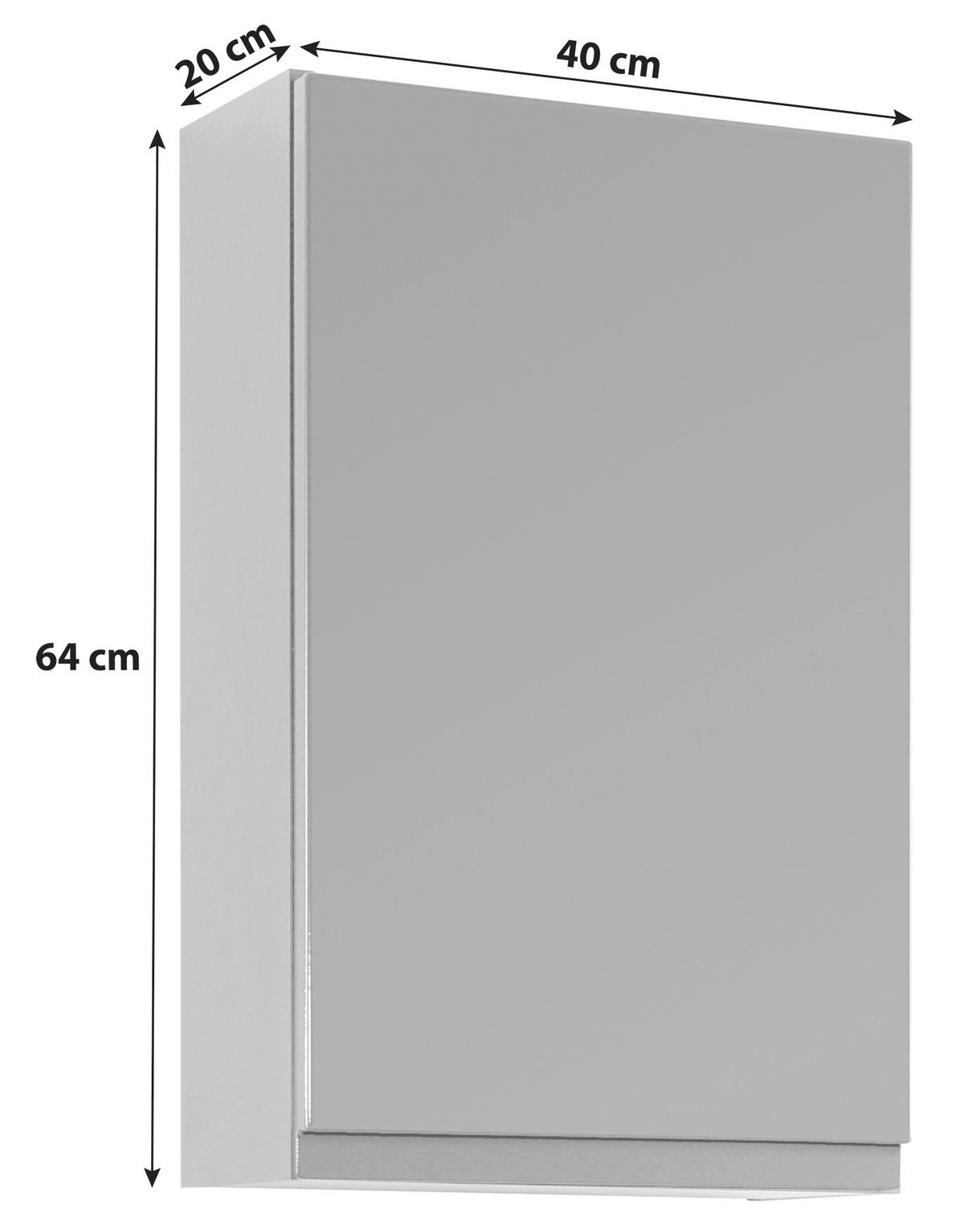 Hängeschrank in Grau 'Cardiff' - Grau, Design, Holzwerkstoff (40/64/20cm) - Held