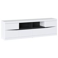 Comodă TV TURINO NEO - alb/grafit, Trend, material pe bază de lemn (200/60/39,9cm) - Modern Living