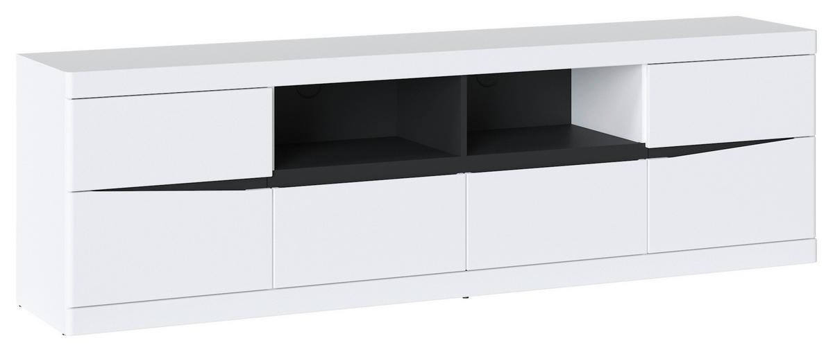 Comodă TV TURINO NEO - alb/grafit, Trend, material pe bază de lemn (200/60/39,9cm) - Modern Living