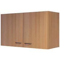 Küchenoberschrank in Buchefarbe 'Nano' - Edelstahlfarben/Buchefarben, MODERN, Holzwerkstoff/Kunststoff (100/54/32cm) - FlexWell