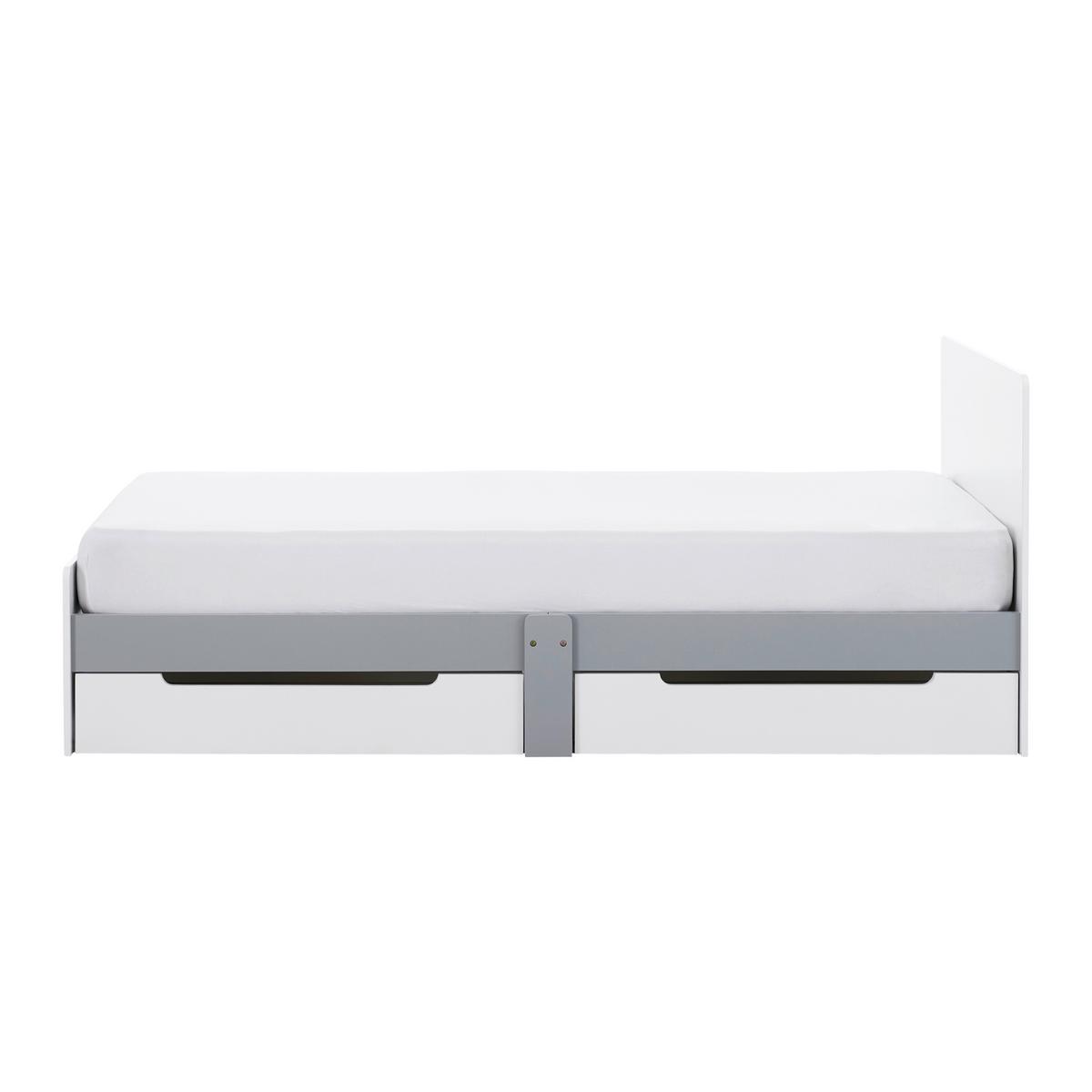 Krevet Za Djecu/juniore Danny - bijela/siva, Moderno, drvni materijal/drvo (96/80cm) - Bessagi Kids