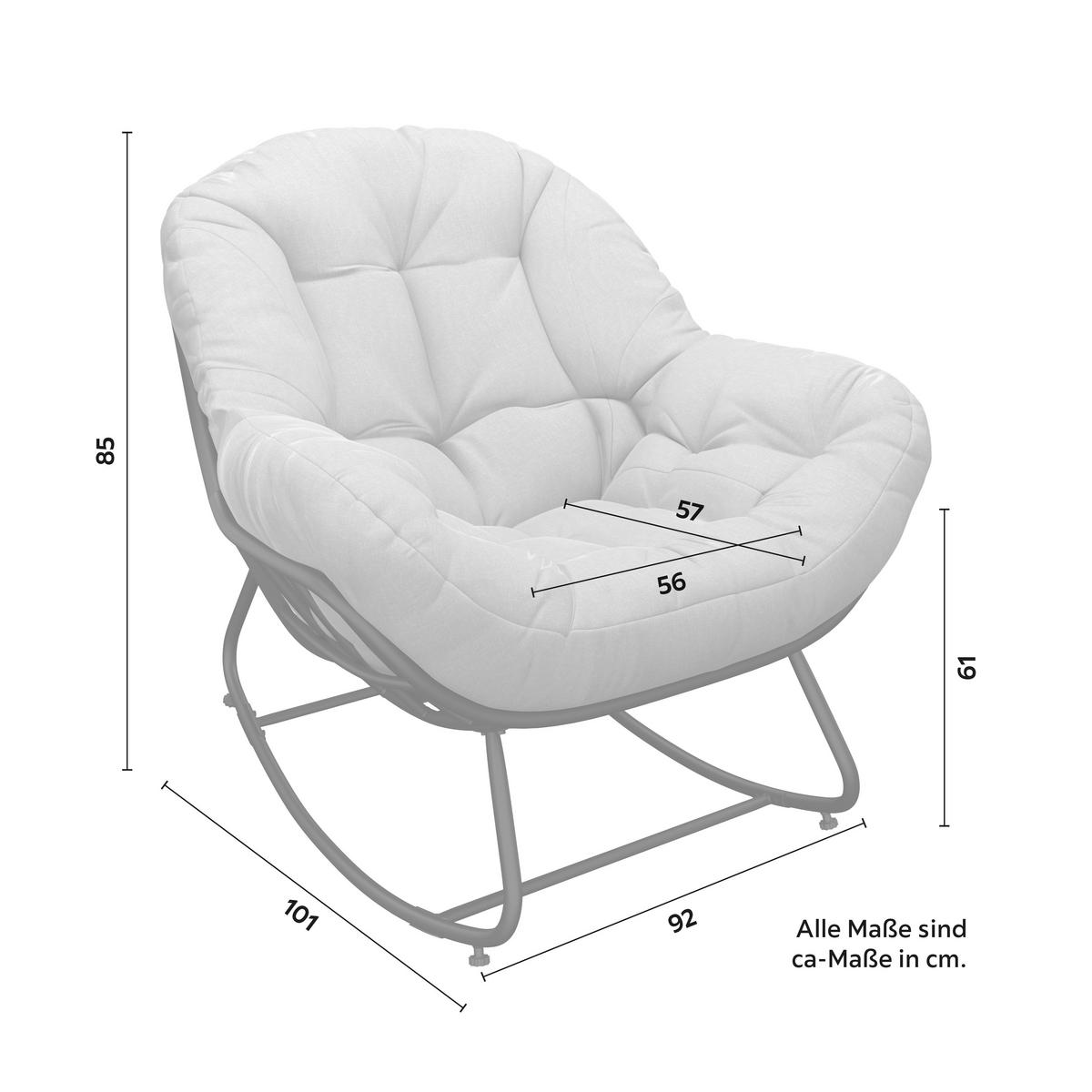 Balkonszett Isabel - világosszürke/fekete, Modern, textil/fém (92/111/87cm) - Bessagi Garden