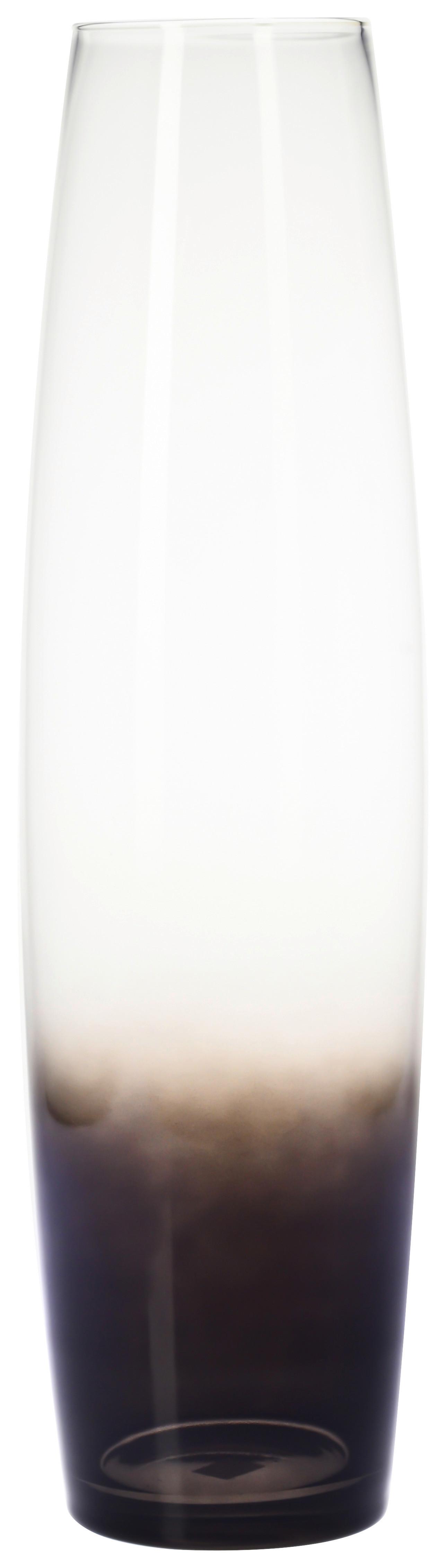 Váza Ombre - fekete/átlátszó, Konventionell, Üveg (19/60cm) - Mömax