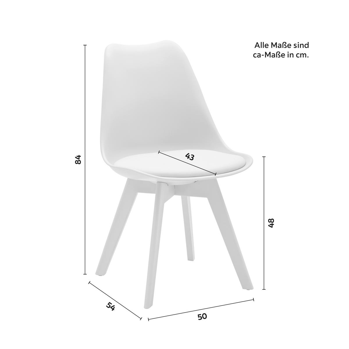 KRZESŁO MIA - jasnoszary, Modern, tworzywo sztuczne/tkanina (50/84/54cm) - Bessagi Home