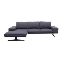 Sedežna Garnitura Larissa, Oblika L - siva/črna, Moderno, kovina/tekstil (290/82/160cm) - Bessagi Home