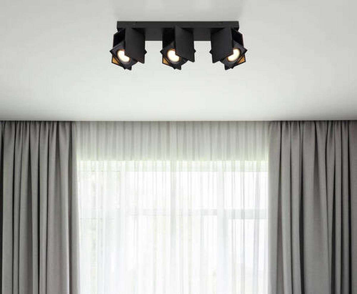 Reflektor Crna Boja - crna, Design, metal (43,4/8,4/15,7cm) - Globo