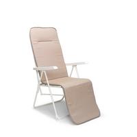 Relaxliege Chiemsee Beige/Weiß - Beige/Weiß, Basics, Textil/Metall (58/108/75cm) - Gardenson