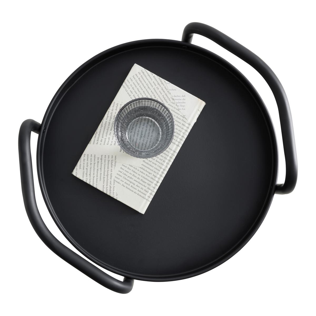Servierwagen Justus Schwarz - Schwarz, MODERN, Kunststoff/Metall (39,5/72,5/35,5cm) - Mömax