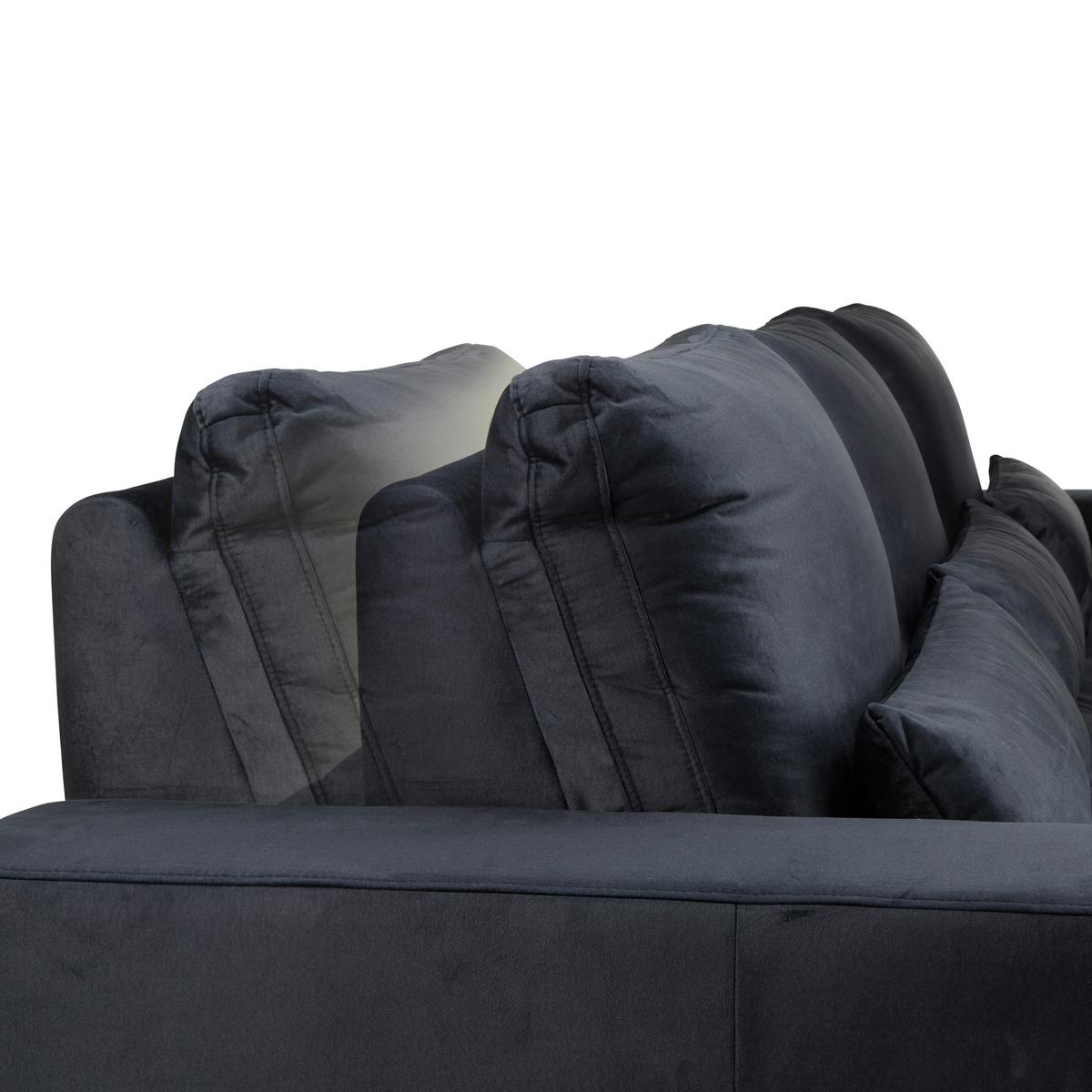 Trosjed Na Razvlačenje Simone - tamno plava/crna, Moderno, tekstil/metal (261/77-87/116cm) - Mömax