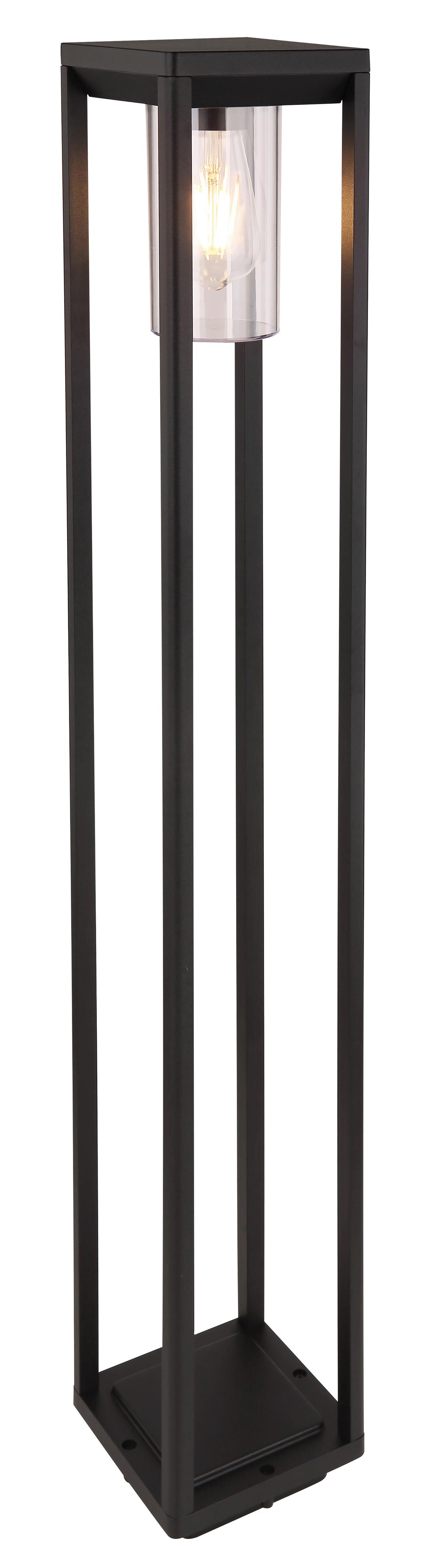 Zunanja Stoječa Svetilka 3135s4 Candela - črna/prozorno, Basics, kovina/umetna masa (15/15/100cm) - Globo