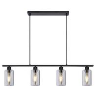 Hängeleuchte Hadera max. 60 Watt - Schwarz, Basics, Glas/Metall (98/10/120cm) - Globo