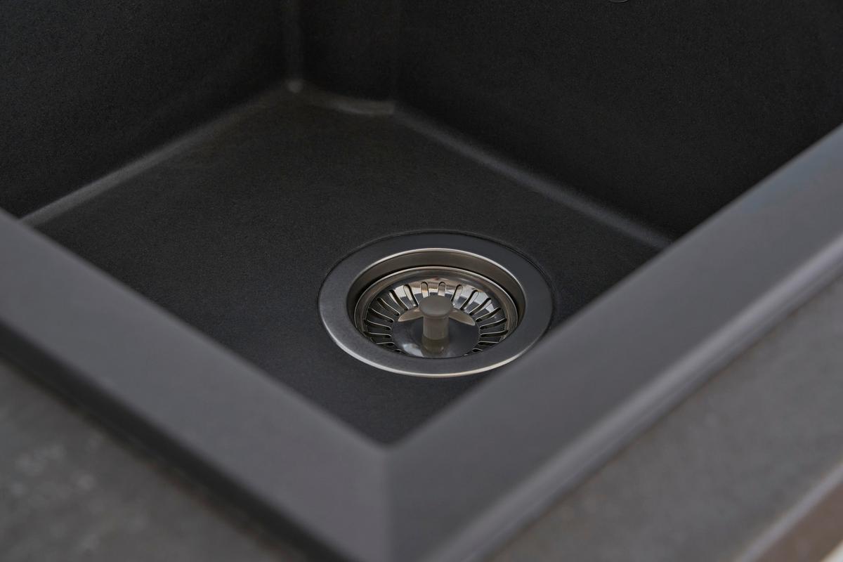 Spüle Alineo ca. 81x21x50 cm Dunkelgrau - Dunkelgrau, Trend, Stein (81/21/50cm) - Respekta