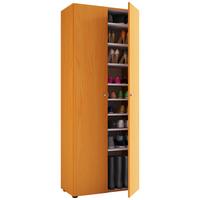 SCHUHSCHRANK VANDOL I 9 DT - Buchefarben/Schwarz, Design, Holzwerkstoff/Kunststoff (71/180/39cm) - MID.YOU