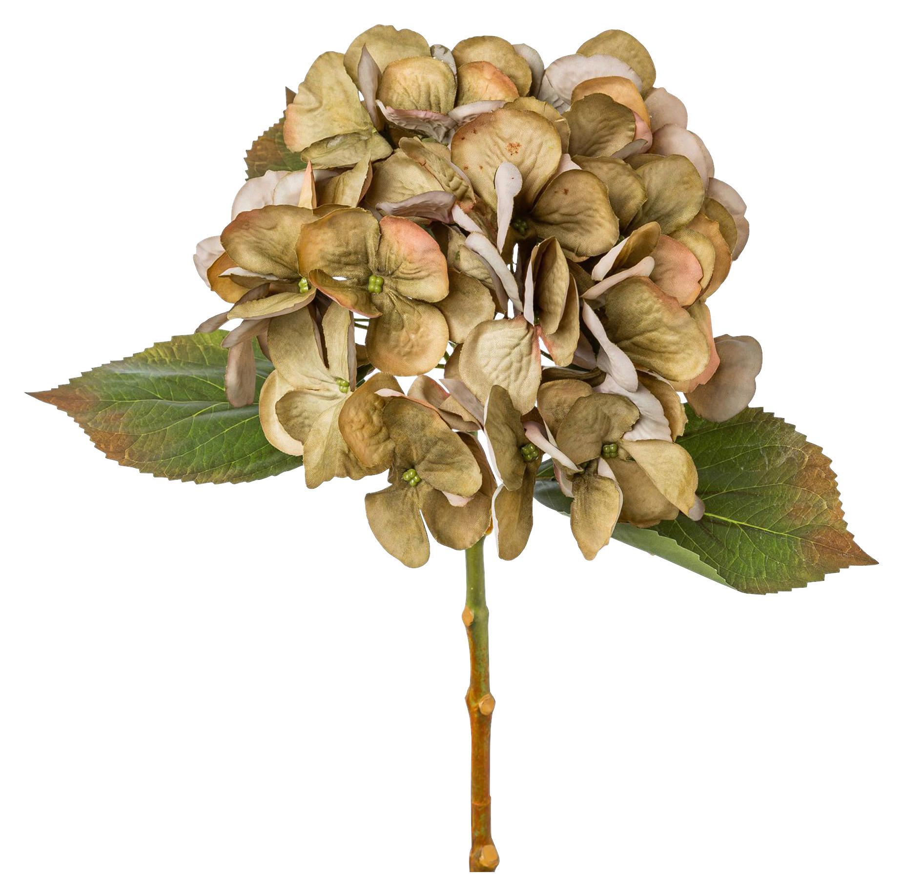 Kunstpflanze Hortensie I in Rosa - Rosa/Grün, Natur, Kunststoff (45qm) - Modern Living