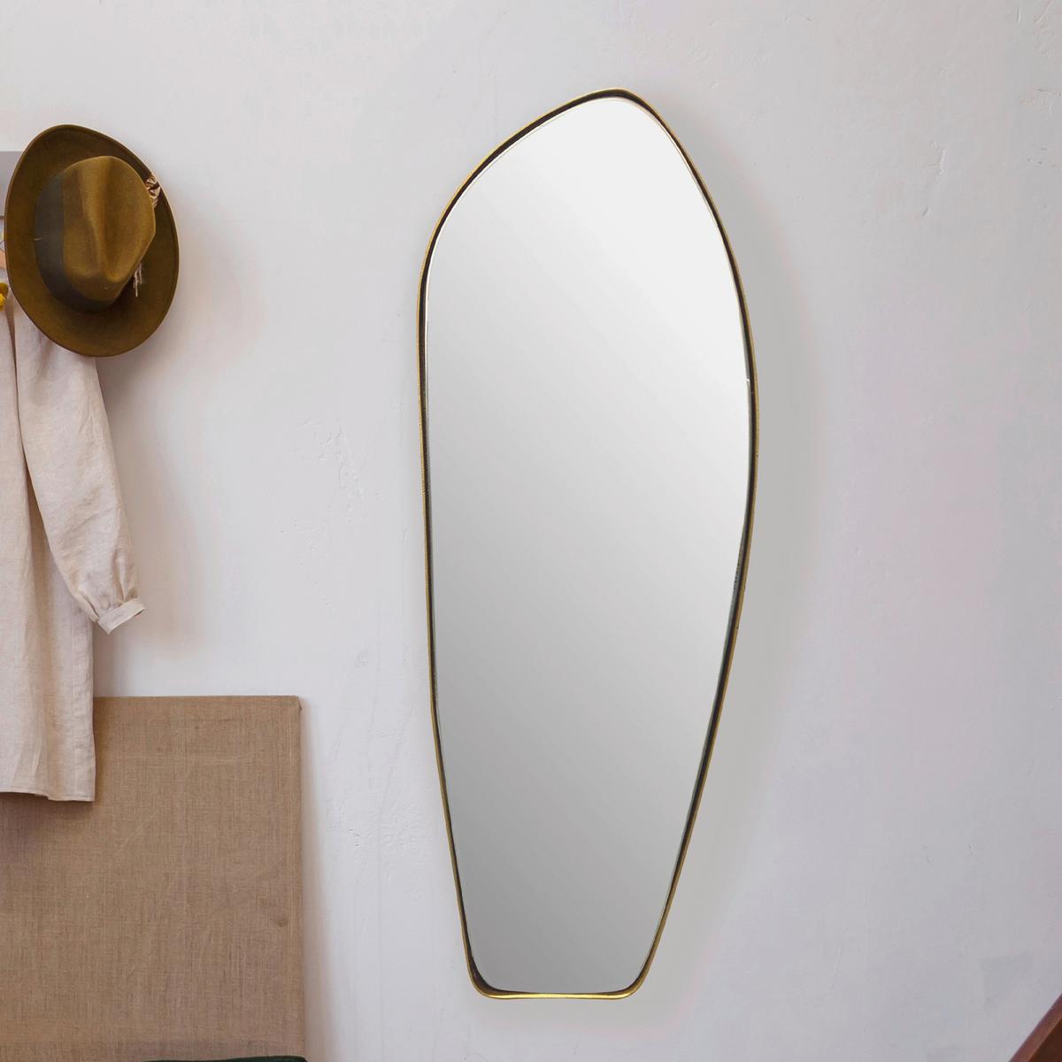 WANDSPIEGEL WL7.110 - Goldfarben, Design, Glas/Metall (33/90/2,5cm) - MID.YOU