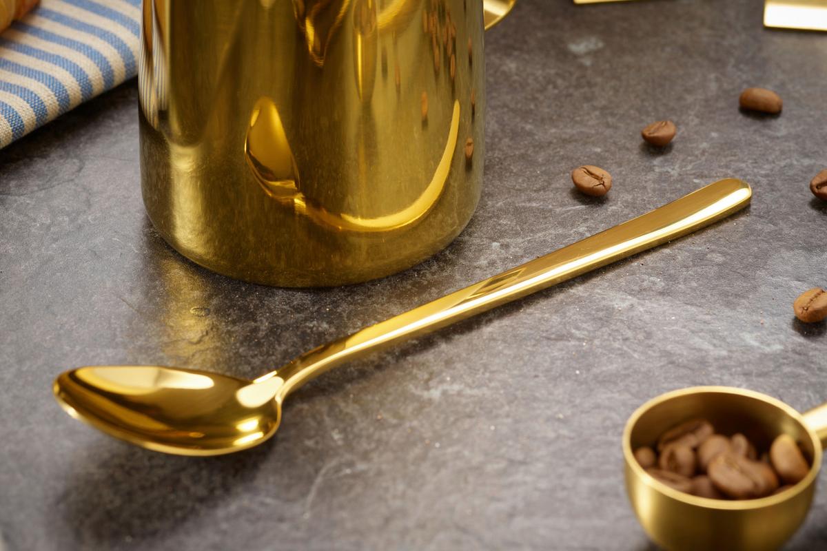 Kaffeeset Cosme in Goldfarben, 23-teilig - Goldfarben, Basics, Metall - Echtwerk