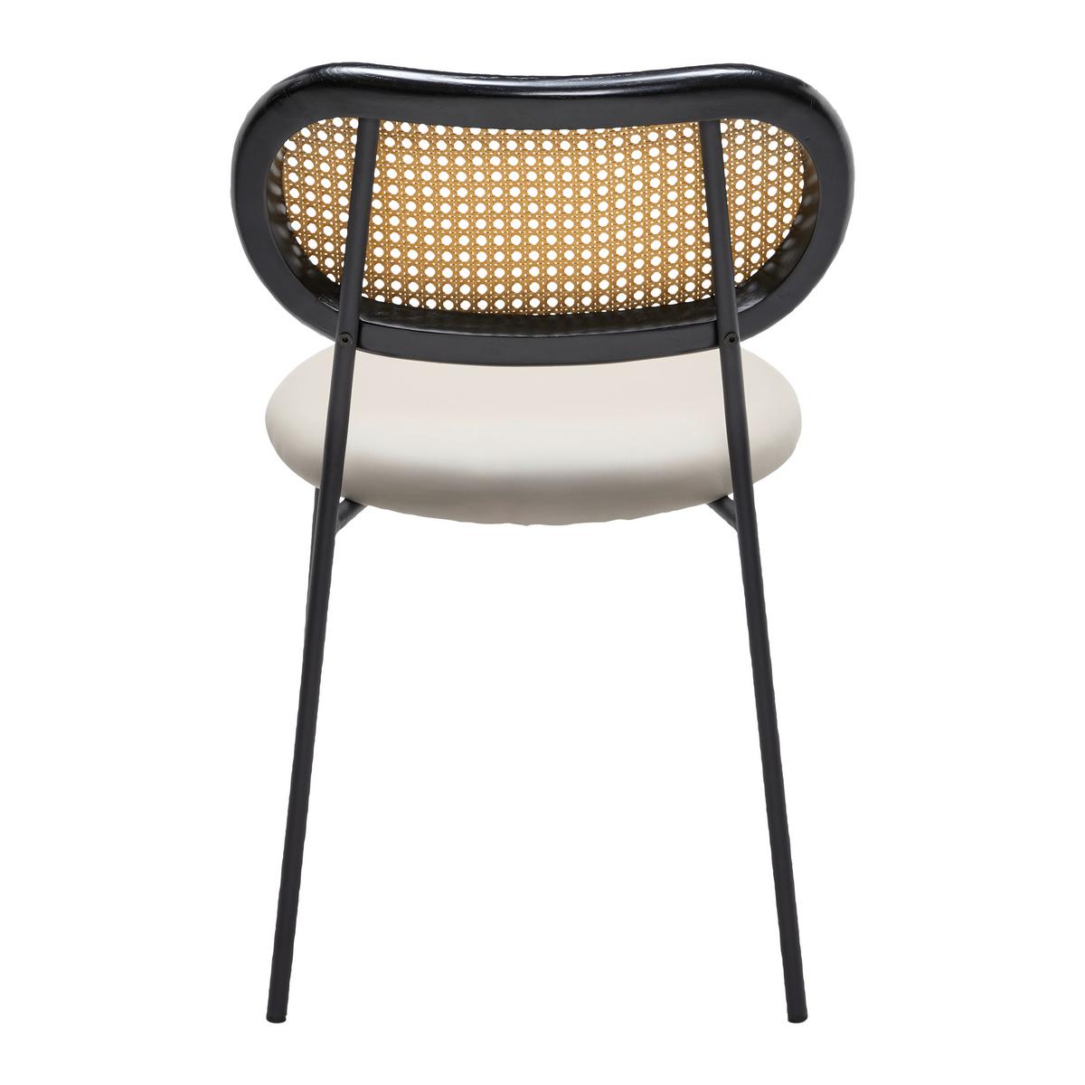 KRZESŁO CASA - czarny/taupe, Modern, metal/drewno (42/77/51cm) - Bessagi Home