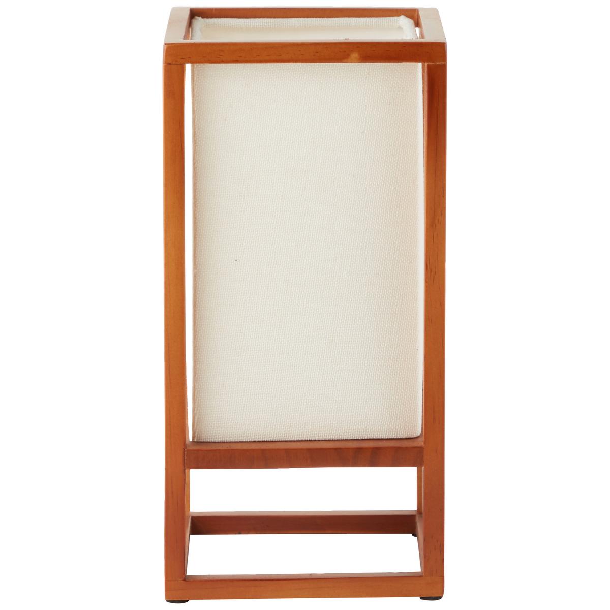 Tischleuchte Seaside in Naturfarben max. 40 Watt - Naturfarben/Weiß, Natur, Holz/Textil (25/12,5/12,5cm) - Brilliant