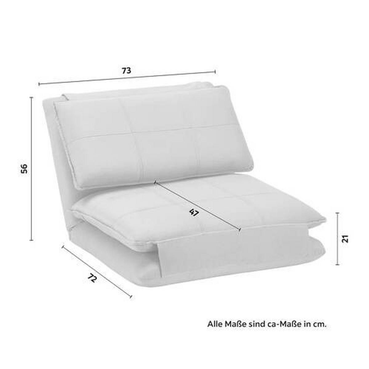 Schlafsessel Eni Grau Webstoff - Schwarz/Grau, MODERN, Kunststoff/Textil (73/56/72cm) - Bessagi Home