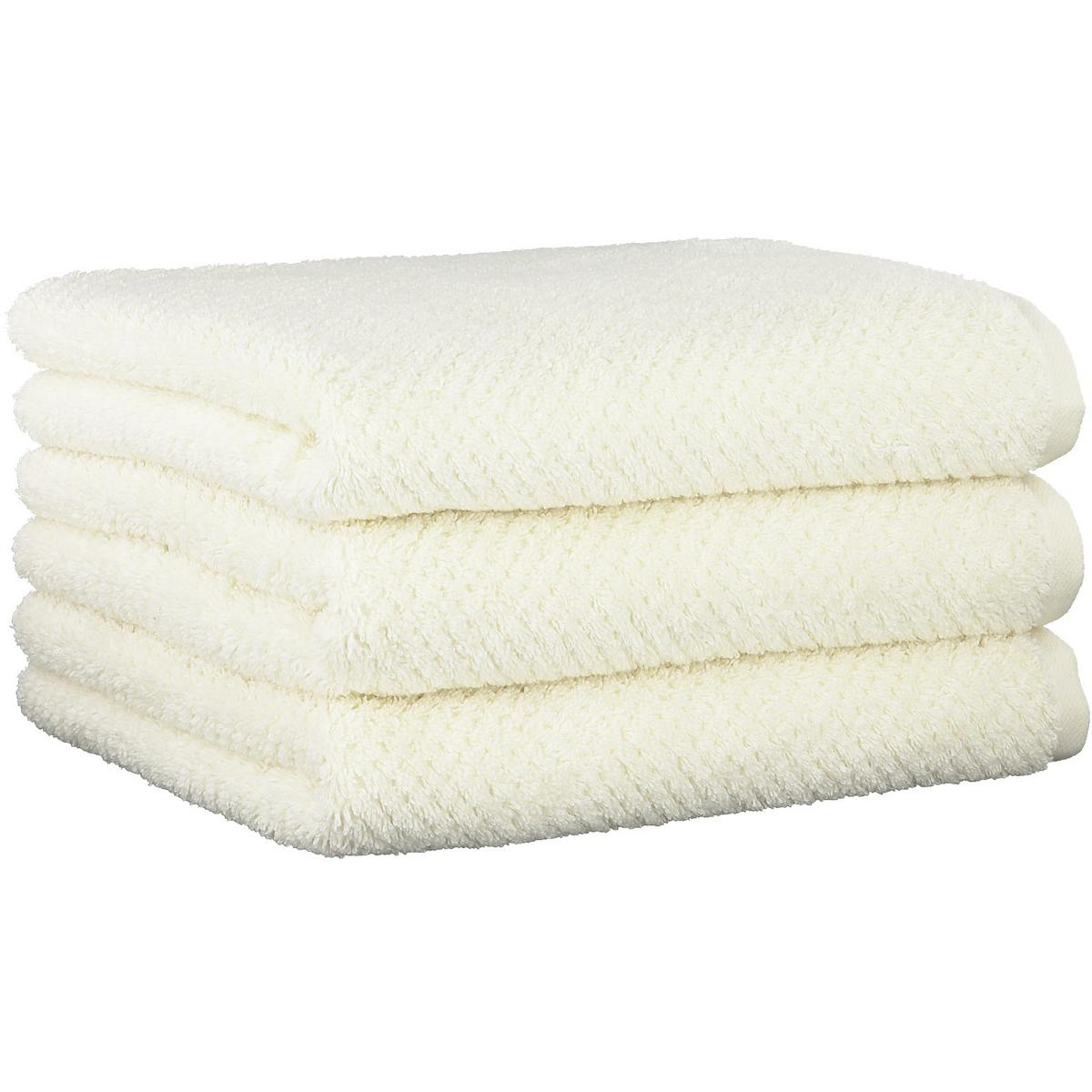 RĘCZNIK PURE UNI - beżowy/kolor naturalny, Basics, tkanina (50/100cm) - Cawoe