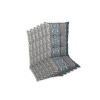 Sesselauflagenset Blau/Grau, 6-teilig - Blau/Hellgrau, Basics, Textil (50/7/120cm)
