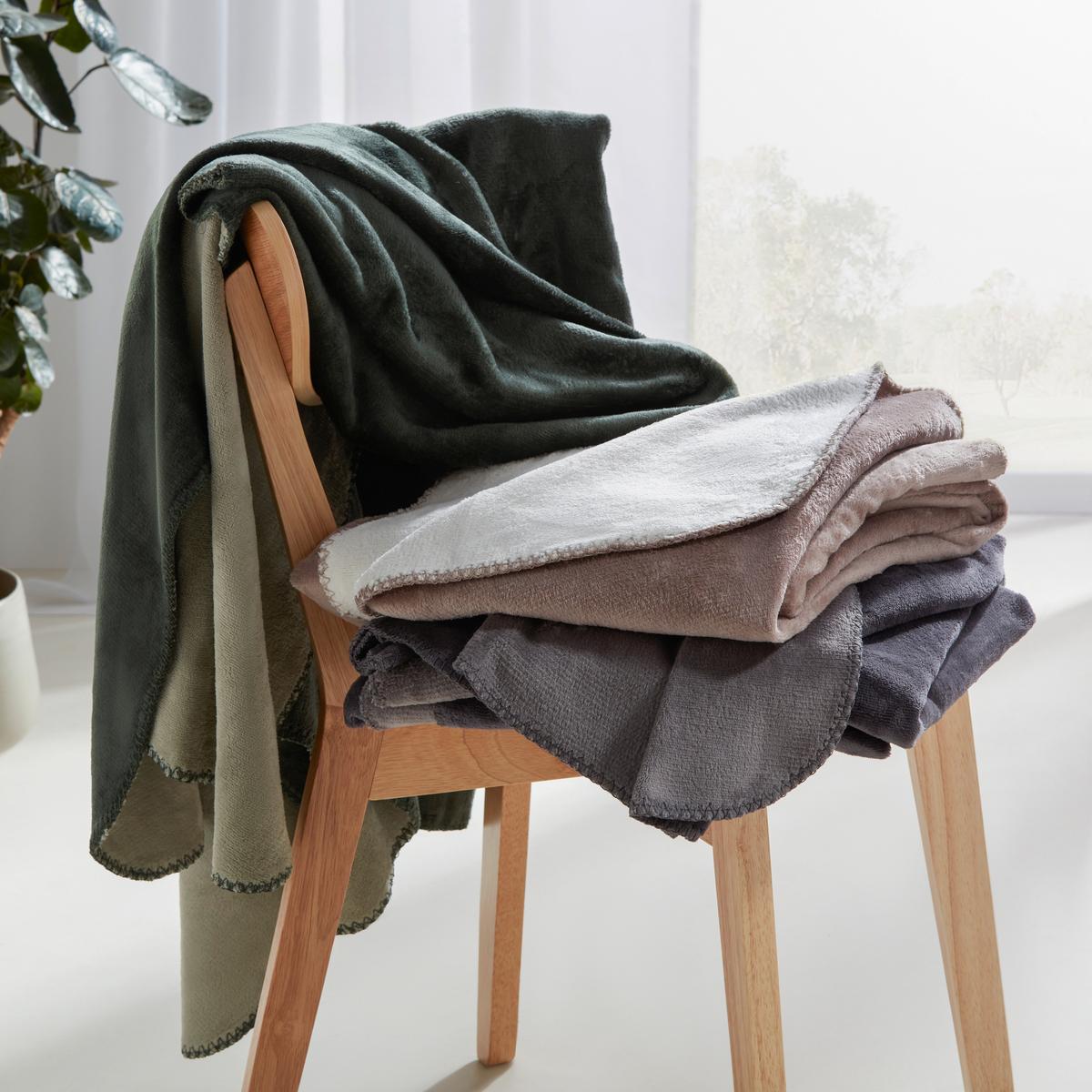 Kétoldalas Takaró Hermi - krémszínű/taupe, Konventionell, textil (150/200cm) - Modern Living