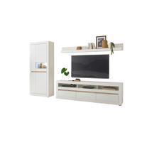 WOHNWAND CHESTER - Eichefarben/Silberfarben, Design, Holzwerkstoff/Kunststoff (312/198/42cm) - MID.YOU