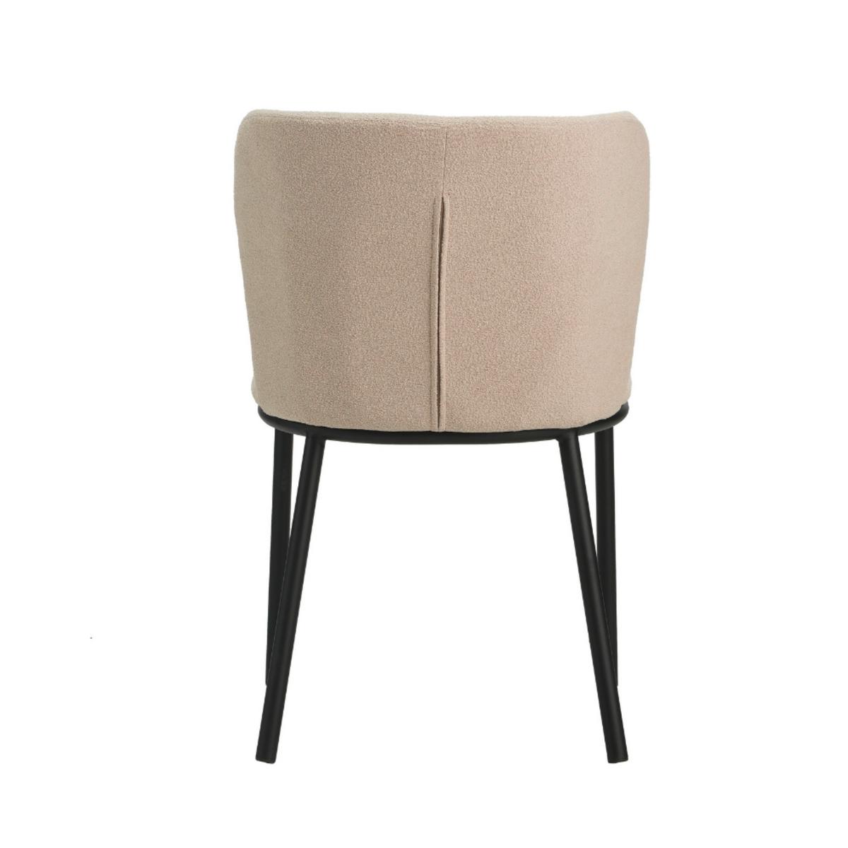 Stuhl-Set Bourges Beige - Beige/Schwarz, MODERN, Textil/Metall (52/80/44cm) - MID.YOU