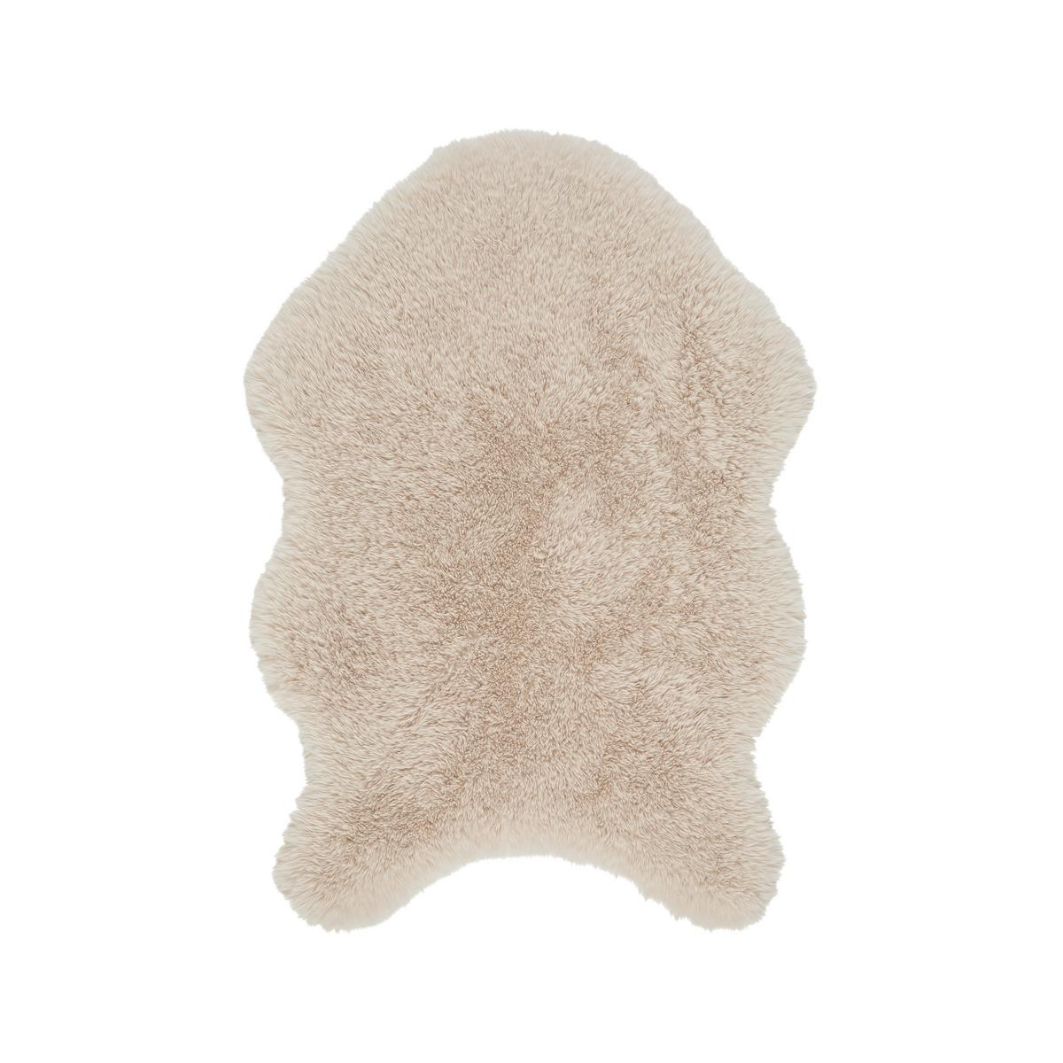 Műszőrme Emil 60/90 - bézs/fehér, Konventionell, szőrme (60/90cm) - Mömax