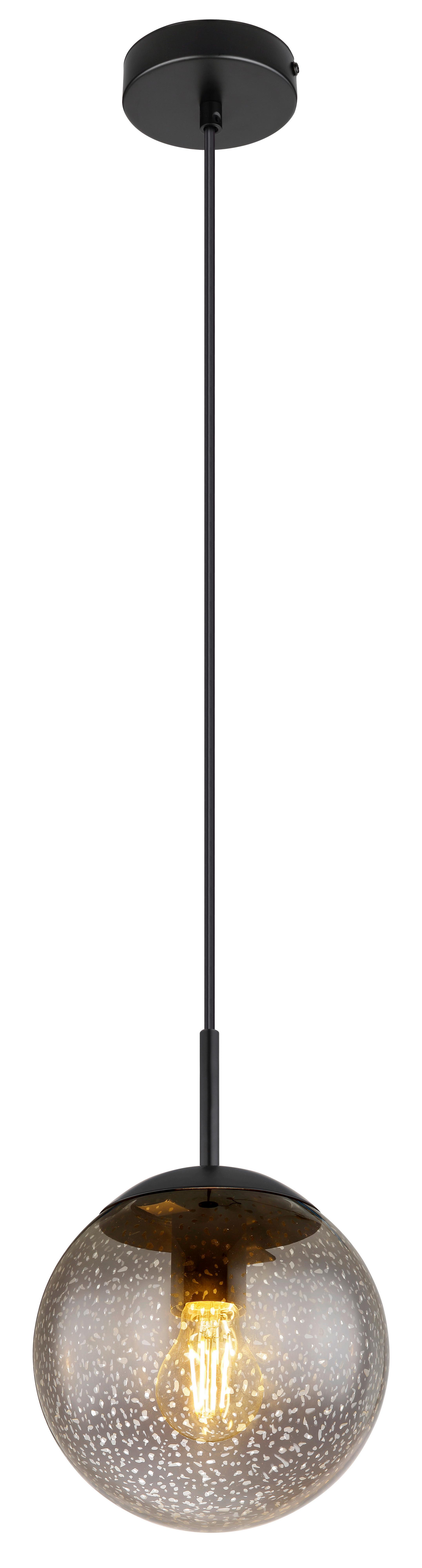 Viseča Svetilka 15881h - siva/črna, Design, kovina/umetna masa (20/120cm) - Globo