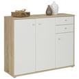 Sideboard in Sandfarben/Weiß - Sandfarben/Alufarben, MODERN, Holzwerkstoff/Kunststoff (106/86/34cm) Sideboard in Sandfarben/Weiß - Sandfarben/Alufarben, MODERN, Holzwerkstoff/Kunststoff (106/86/34cm)