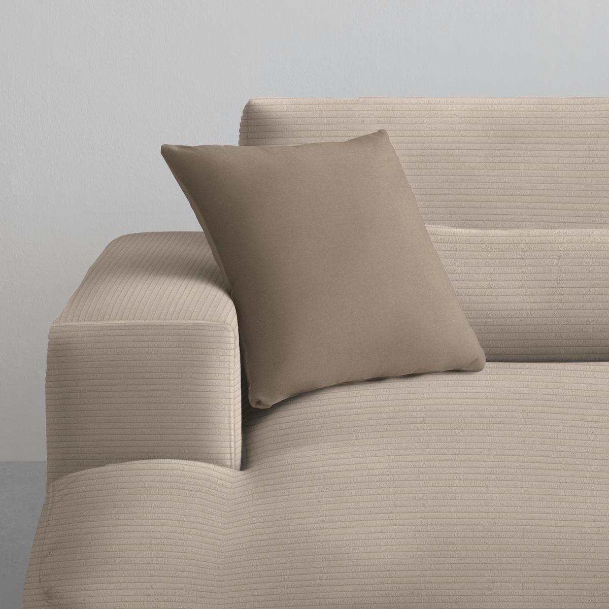 Ecksofa Fabiona rechts Cappuccino - Cappuccino, Modern, Holz (268/85/194cm) - Premium Living