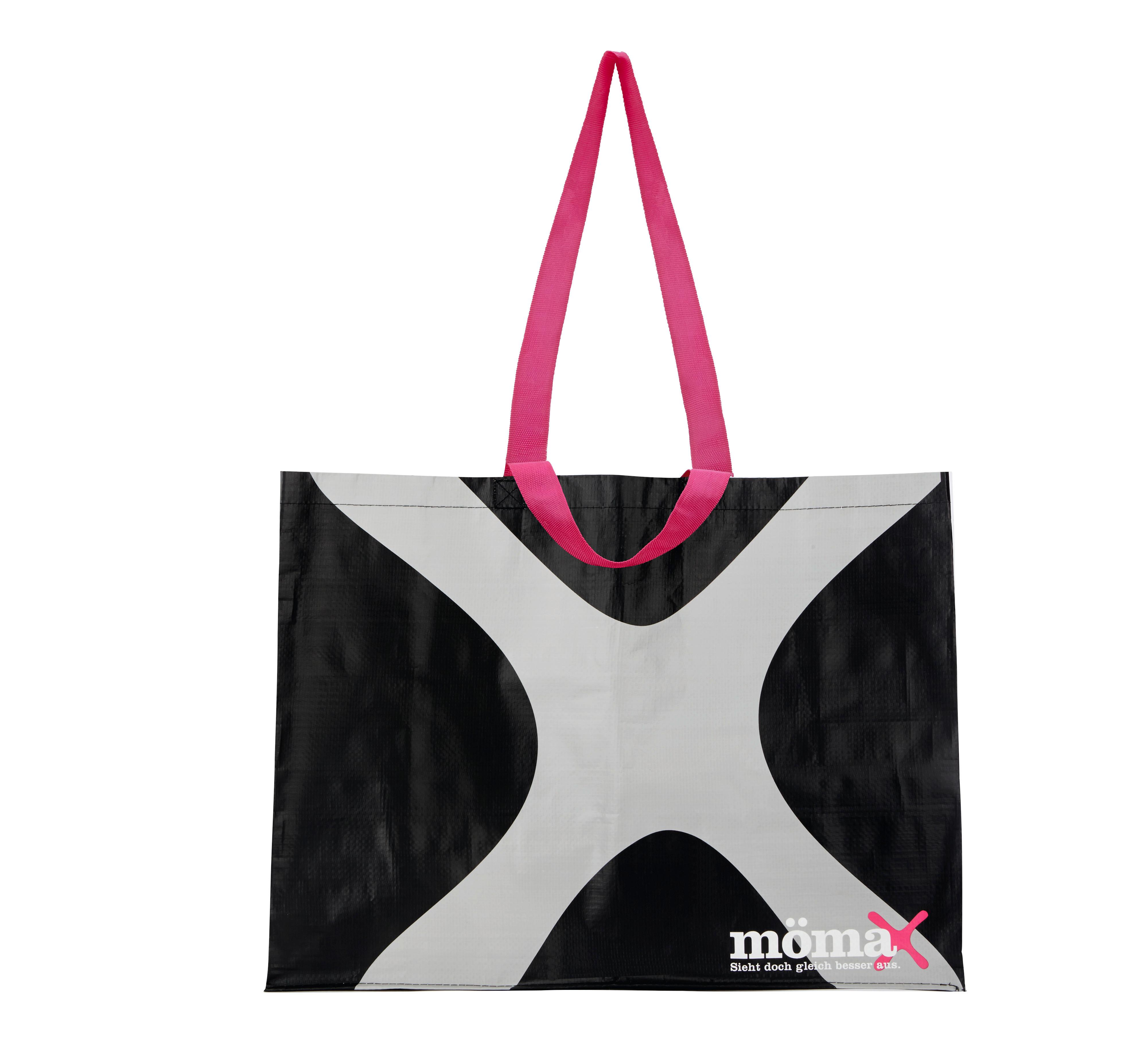 Nakupovalna Vreča Mömax - roza/črna, umetna masa (53/40/22cm) - Modern Living