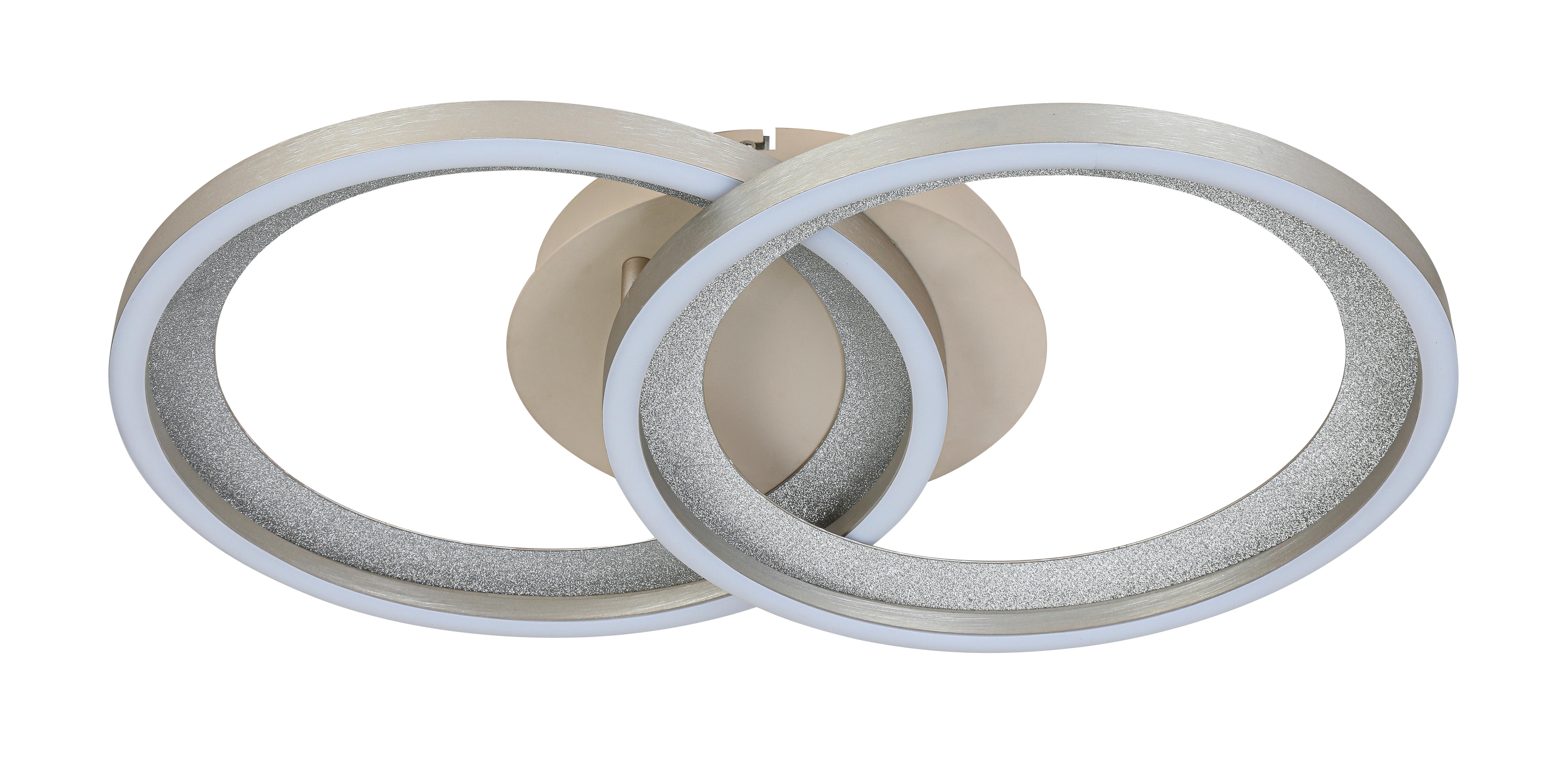 LED-TAKLAMPA KRISTA - sandfärgad/champagne, Modern, metall/plast (53,5/33,5/7,5cm) - Mömax