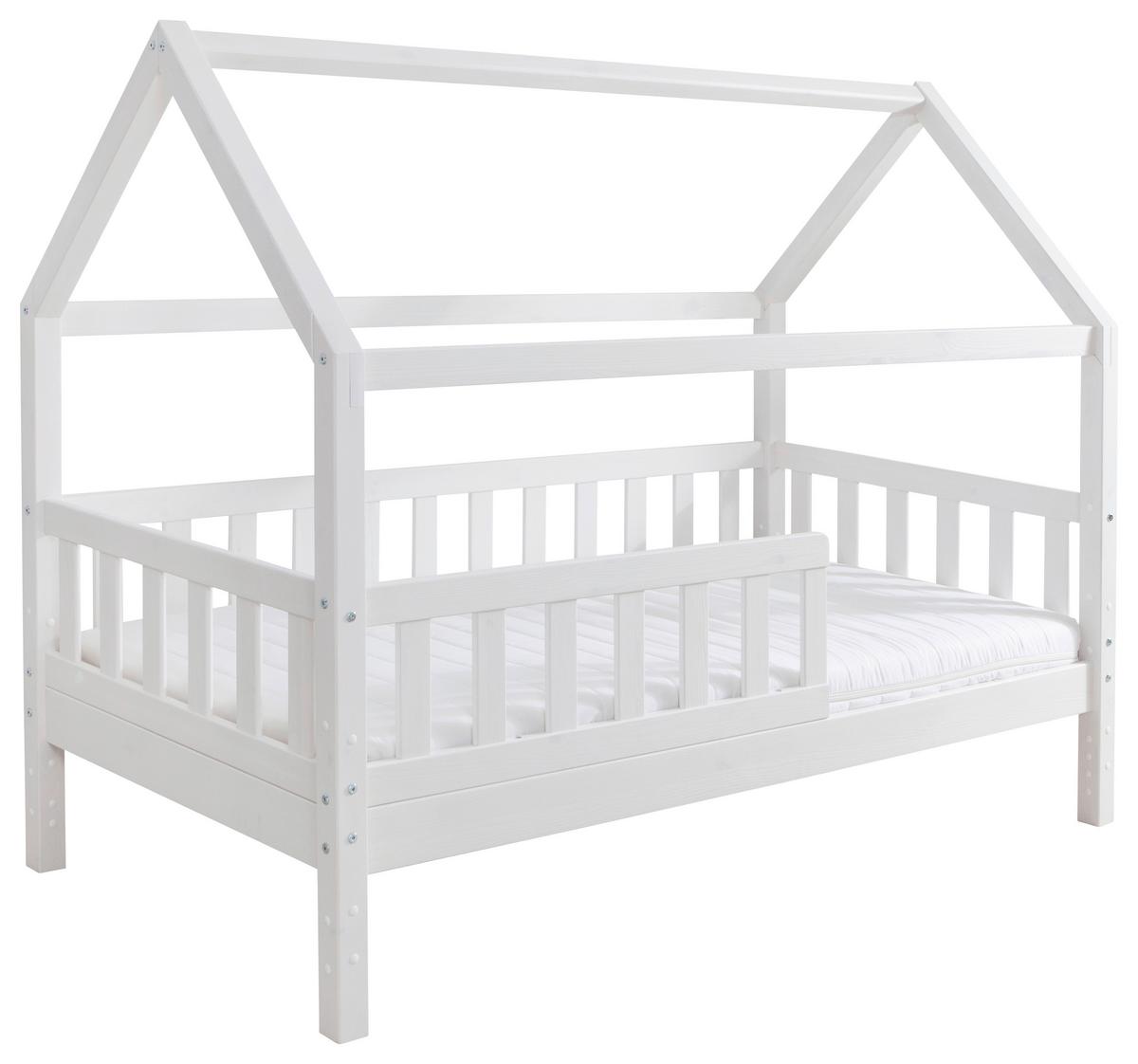Hausbett Kay ca. 80x160 cm Weiß - Naturfarben/Weiß, MODERN, Holz/Textil (80/160cm) - MID.YOU