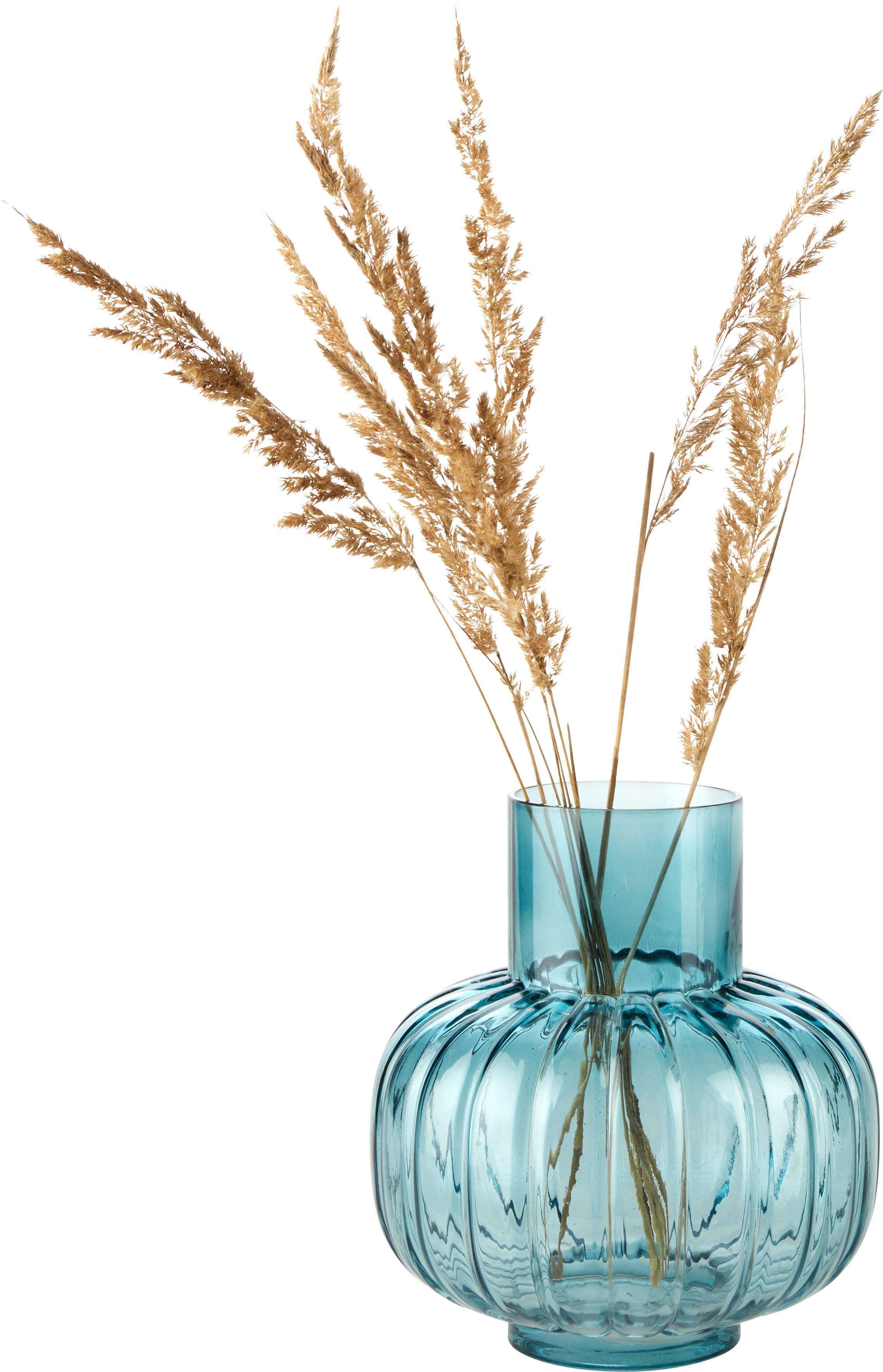 Vaza Paula I -Paz- - modra, Basics, steklo (18/20cm) - Modern Living