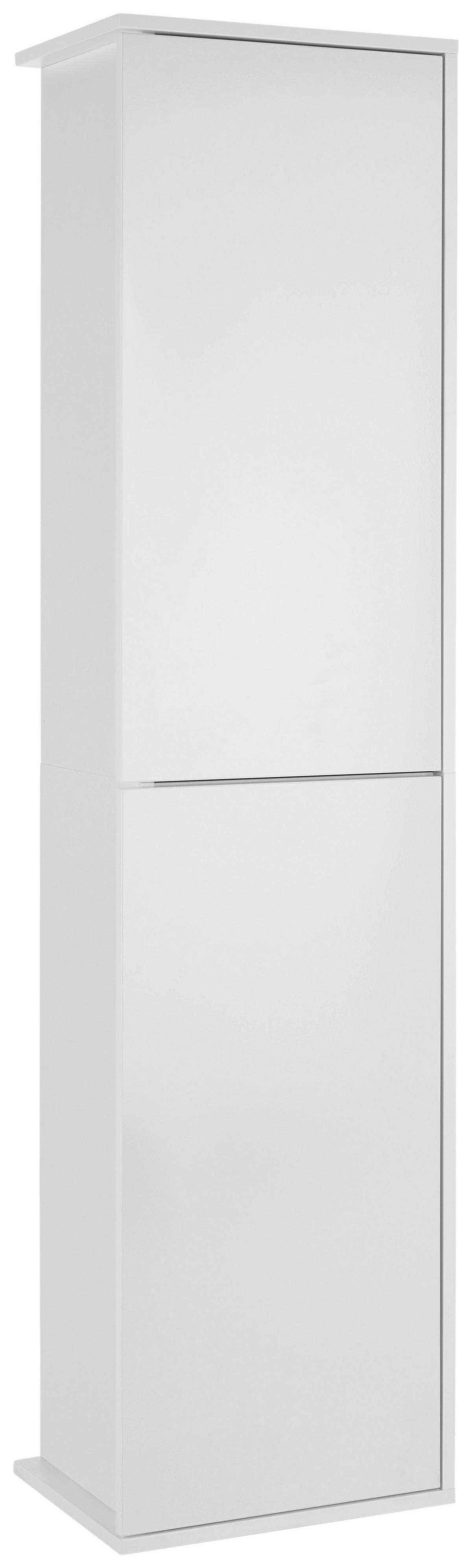 Hochschrank in Weiß - Weiß Hochglanz, MODERN, Glas/Holzwerkstoff (41,2/165,2/32cm) - Mömax