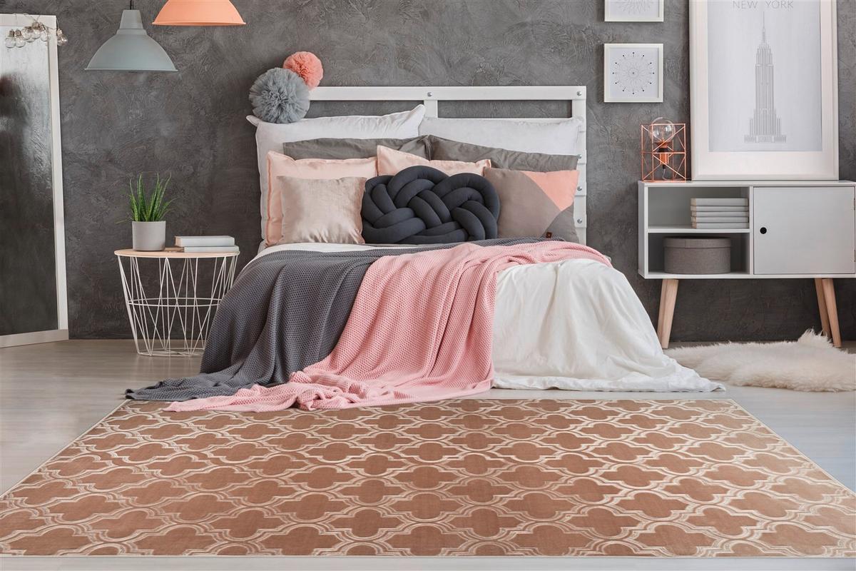 Flachwebeteppich Monroe 100 Taupe - Taupe, Konventionell, Textil (120/170cm) - Kayoom