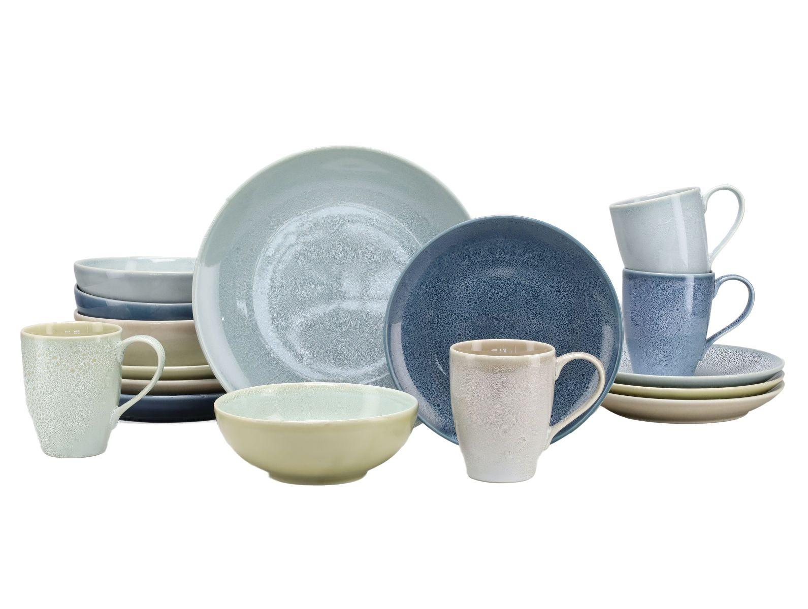 Kombiservice Reactive in Multicolor, 16-teilig - Multicolor, MODERN, Keramik - Creatable