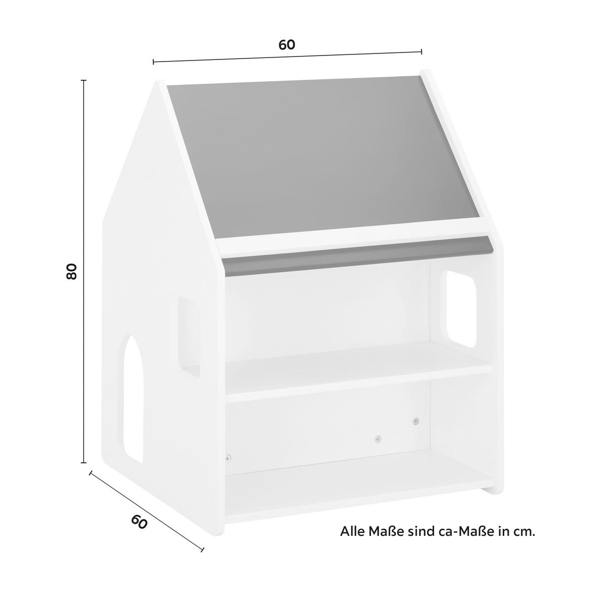 Spielhaus July Weiß MDF - Weiß, MODERN (60/80/60cm) - Bessagi Kids