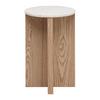 SIDOBORD MATERA -TREND - naturfärgad, Modern, trämaterial/sten (34/54cm) - Premium Living