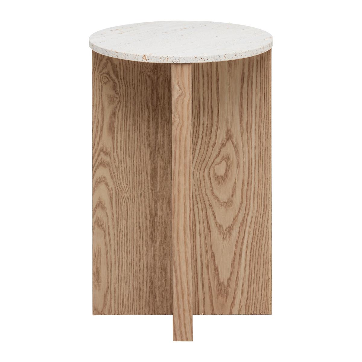 Masă auxiliară MATERA -TREND - culoare natur, Modern, piatră/material pe bază de lemn (34/54cm) - Premium Living