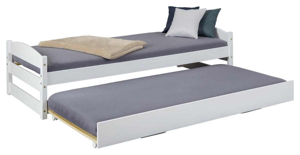 Bett Vindas Weiß - Naturfarben/Weiß, KONVENTIONELL, Holz (90-180/200cm) - MID.YOU