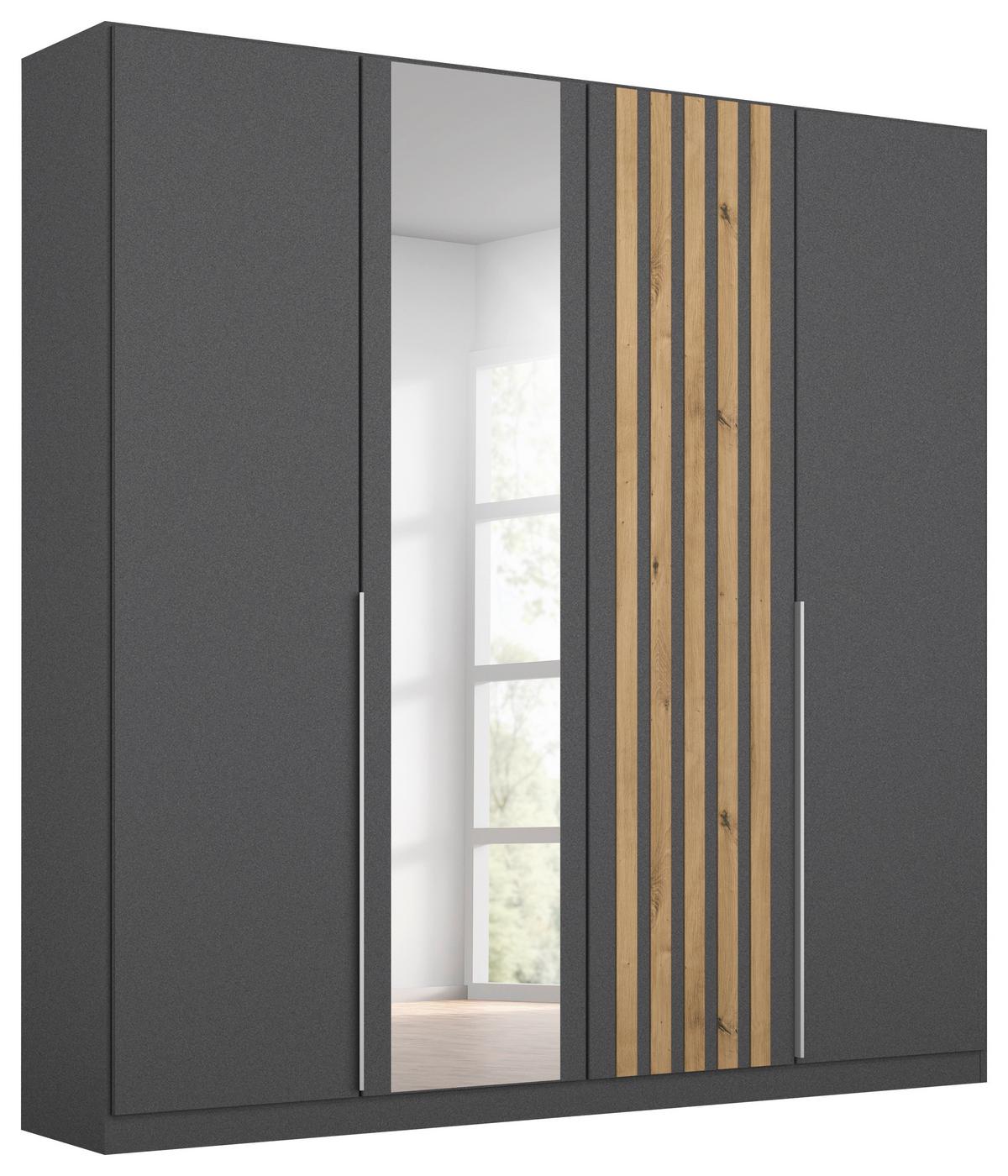 Ormar S Klasičnim Vratima Lamella - siva/hrast Artisan, Moderno, drvni materijal/metal (181/210/54cm) - Modern Living