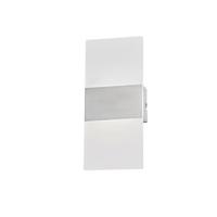 LED-Wandleuchte Foder Weiß/Nickelfarben max. 7 Watt - Weiß/Nickelfarben, MODERN, Kunststoff/Metall (5/12/27cm) - Fischer & Honsel