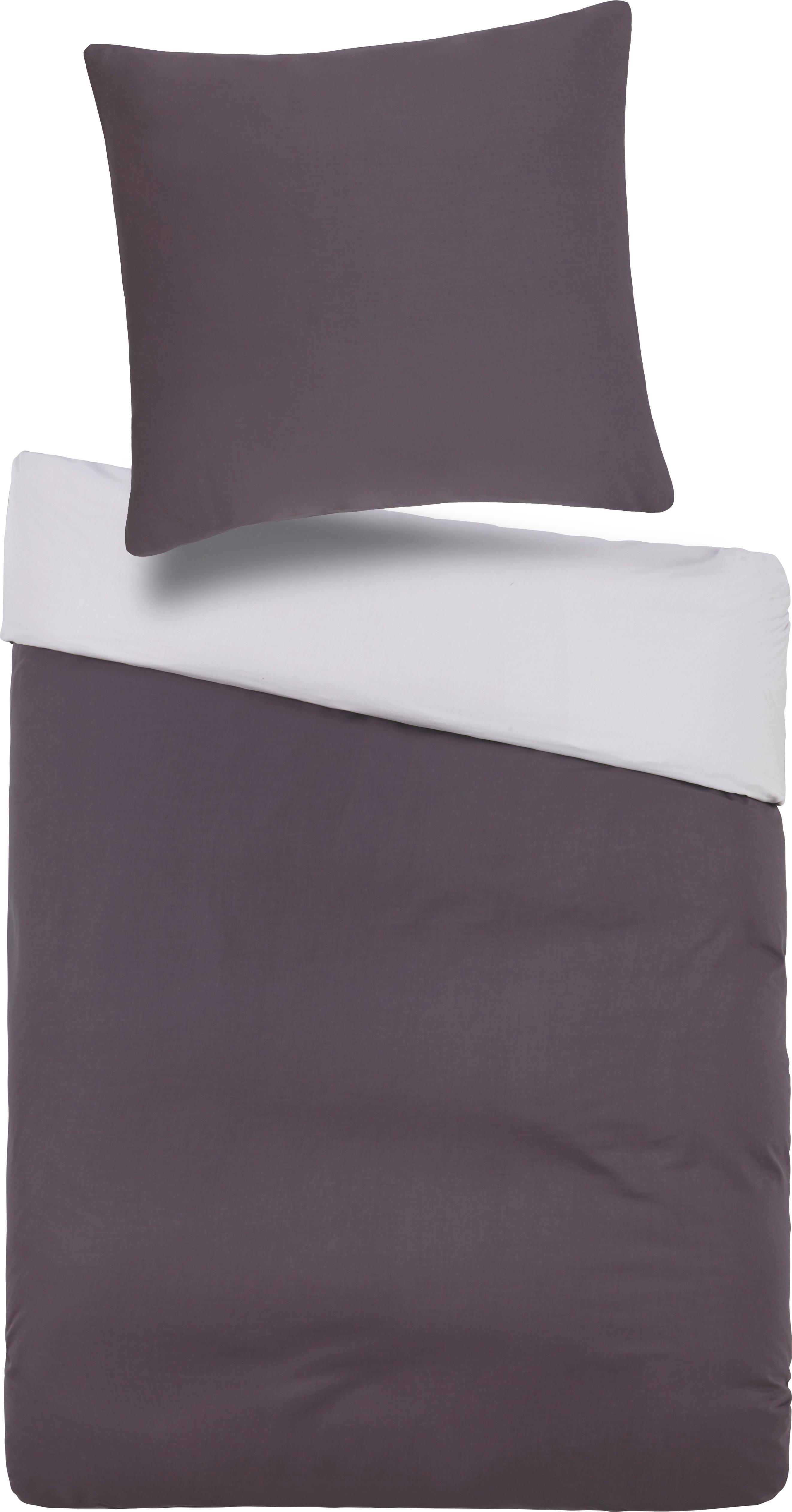 Bettwäsche Belinda ca. 135x200cm - Anthrazit/Hellgrau, Textil (135/200cm) - Premium Living