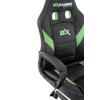 GAMINGSTOL BX-GAMING -EXKLUSIV- - grön/svart, Modern, metall/textil (58/105-115/63cm) - Mömax