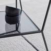 SIDOBORD ANGEL - grå/svart, Modern, metall/glas (45/45/45cm) - Premium Living