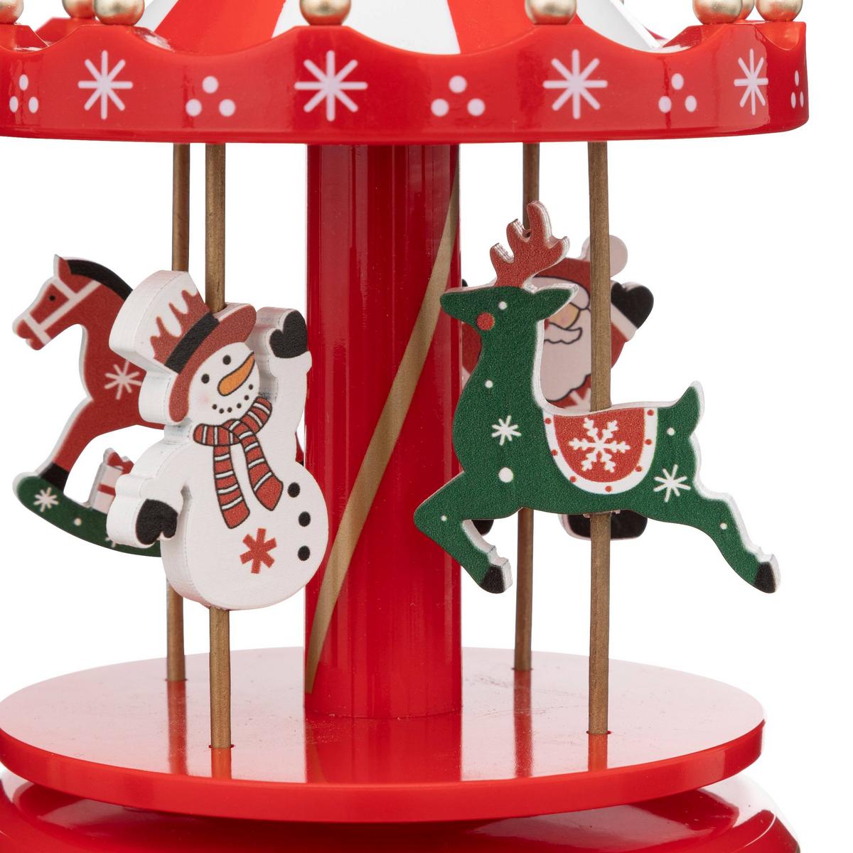 Božićna Figura Music - crvena, Basics, plastika (11/18cm)